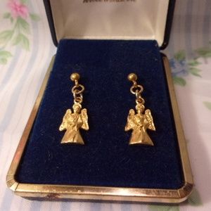 Angel World Guardian Angel Pierced Earrings